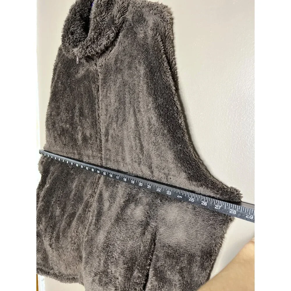 Forever 21 Teddy Jacket Chocolate Brown Poly Fleece Zip Soft Cozy Unisex Men XXL - Picture 3 of 7